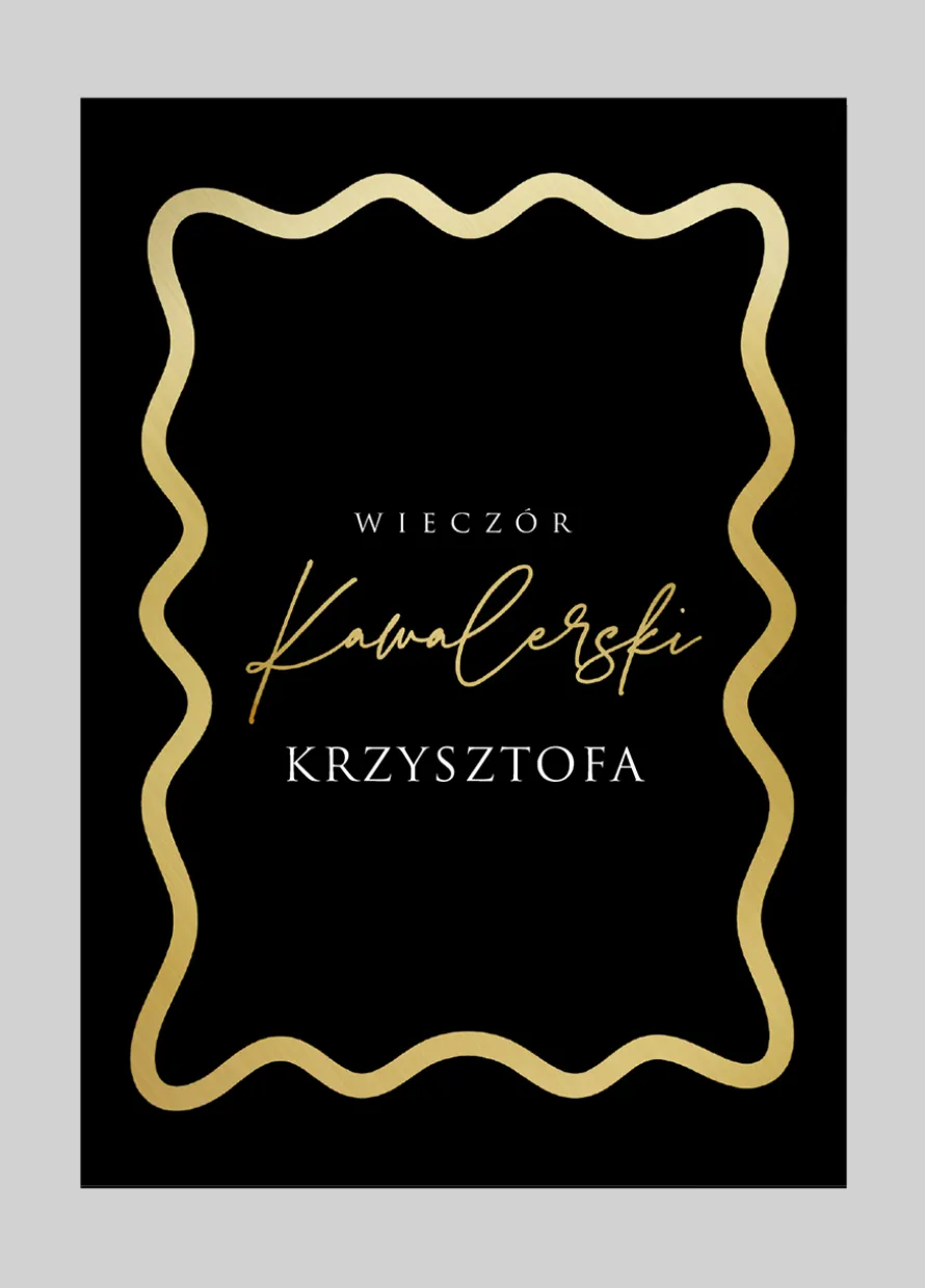 Personalizowane ZAPROSZENIA NA WIECZÓR KAWALERSKI