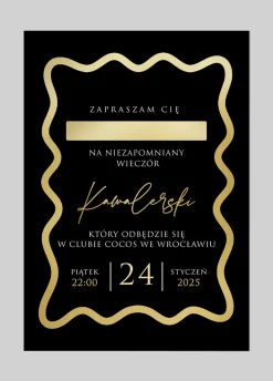 Personalizowane ZAPROSZENIA NA WIECZÓR KAWALERSKI
