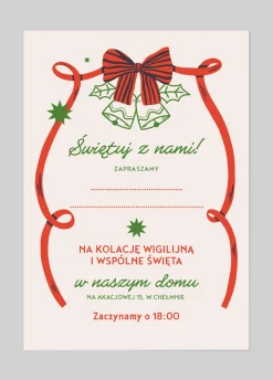 Personalizowane ZAPROSZENIA ŚWIĄTECZNE ze zdjęciem