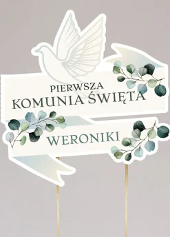 Personalizowany TOPPER KOMUNIJNY