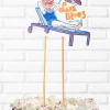 Personalizowany topper LUZ BLUES dekoracja na tort dla emeryta