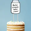 Personalizowany topper na baby shower chłopca BUTELKA