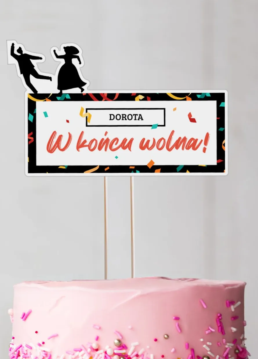 Personalizowany topper na TORT ROZWODOWY