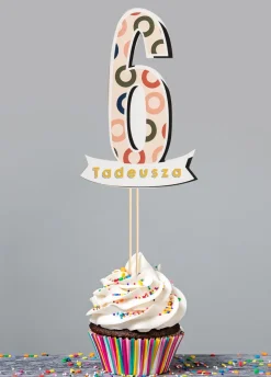 Personalizowany topper na tort urodzinowy 6 URODZINY