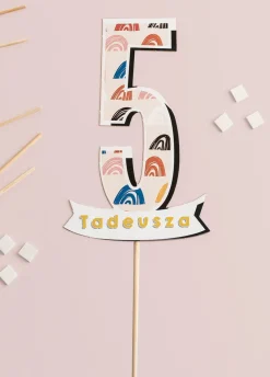 Personalizowany topper na tort na 5 URODZINY