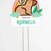 Personalizowany topper na tort KAPIBARA na urodziny dziecka
