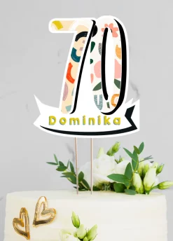 Personalizowany topper na 70 URODZINY