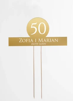 Personalizowany topper 50 ROCZNICA ŚLUBU