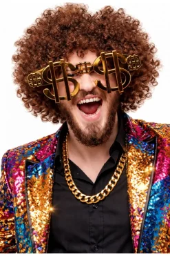 Peruka AFRO brązowa