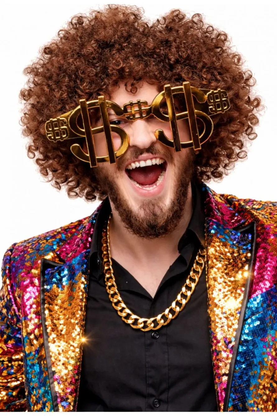 Peruka AFRO brązowa