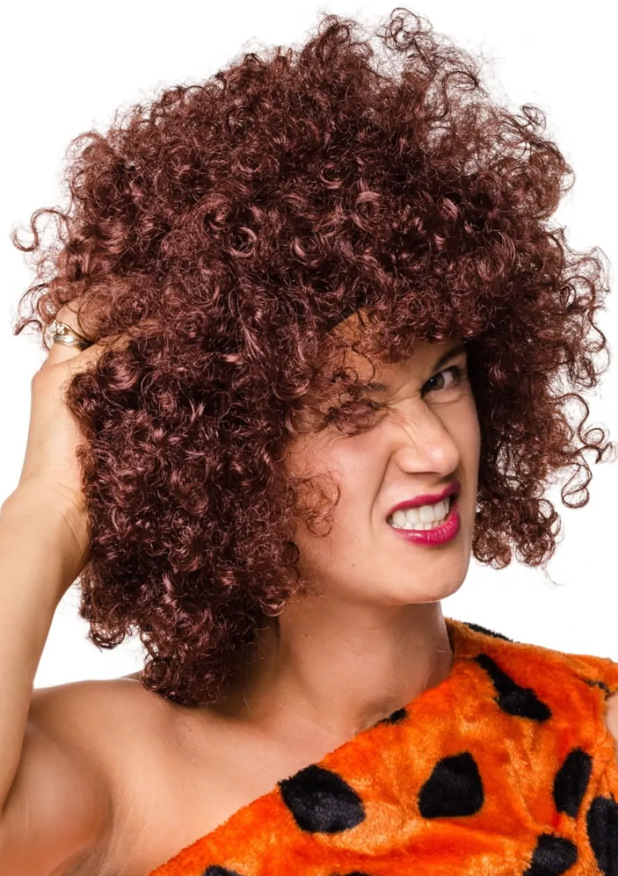 Peruka AFRO brązowa