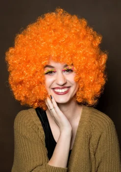 Peruka AFRO pomarańczowa