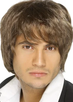 Peruka BOY BAND brązowa