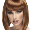 Peruka brązowa GLAM z grzywką