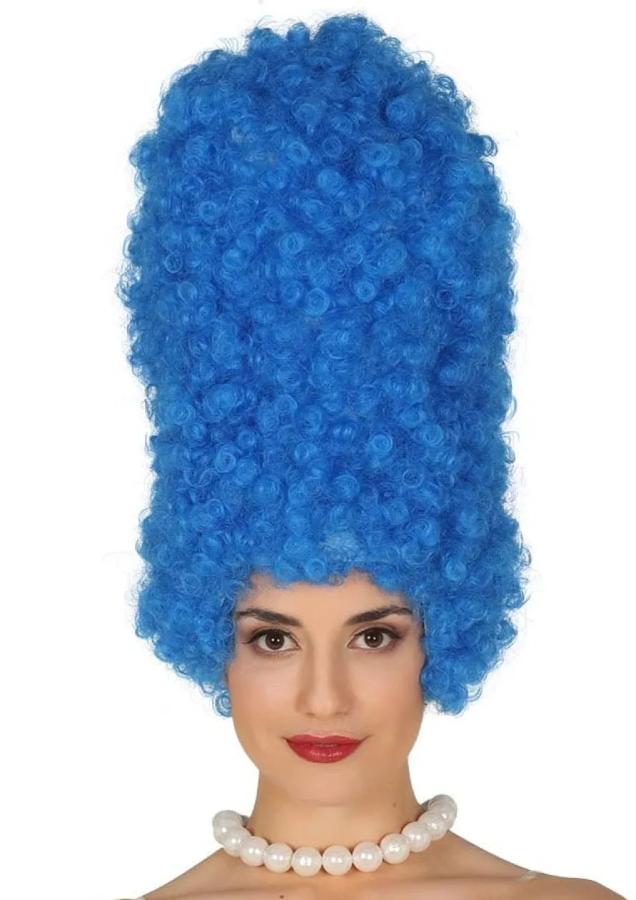 Peruka cosplay CURLY niebieska 40cm