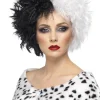 Peruka CRUELLA czarno-biała