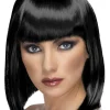 Peruka czarna GLAM z grzywką