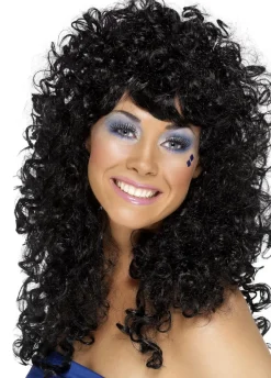 Peruka czarna loki CHARLOTTA