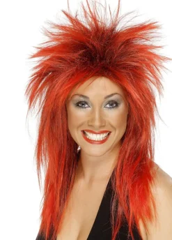 Peruka czerwona ROCK DIVA lata 80