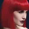 Peruka czerwona z grzywką Fever LOLA peruka cosplay