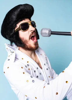 Peruka ELVIS deluxe - czarna