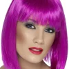 Peruka fioletowa GLAM z grzywką