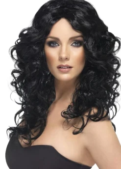 Peruka karnawałowa GLAMOUR czarna