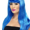 Peruka karnawałowa z grzywką BABELICIOUS niebieska cosplay