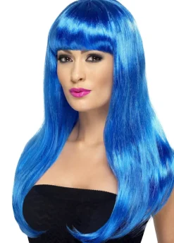 Peruka karnawałowa z grzywką BABELICIOUS niebieska cosplay