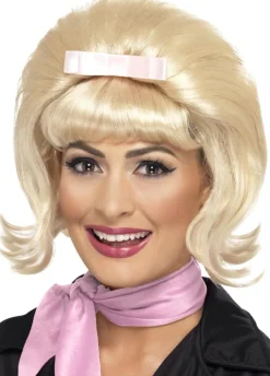 Peruka LATA 50. blond z kokardką