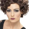 Peruka lata 20. FLAPPER brązowa