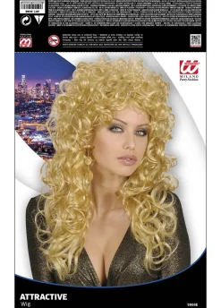 Peruka MOKRA WŁOSZKA peruka kręcone włosy blond