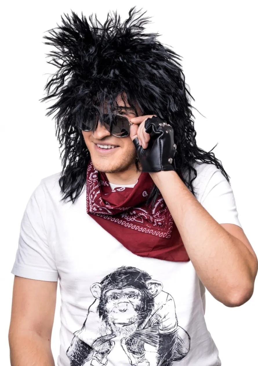 Peruka męska czarna ROCK