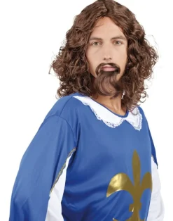 Peruka MUSZKIETER z wąsami i brodą