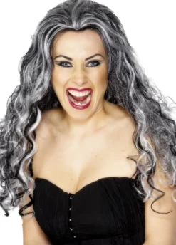Peruka na Halloween WAMPIRZYCA siwa peruka