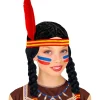 Peruka warkocze INDIANKI Czarna