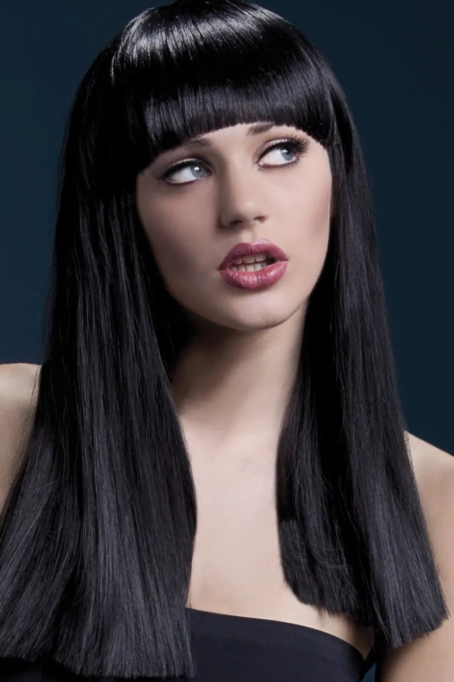 Peruka z grzywką Fever Professional ALEXIA - czarna