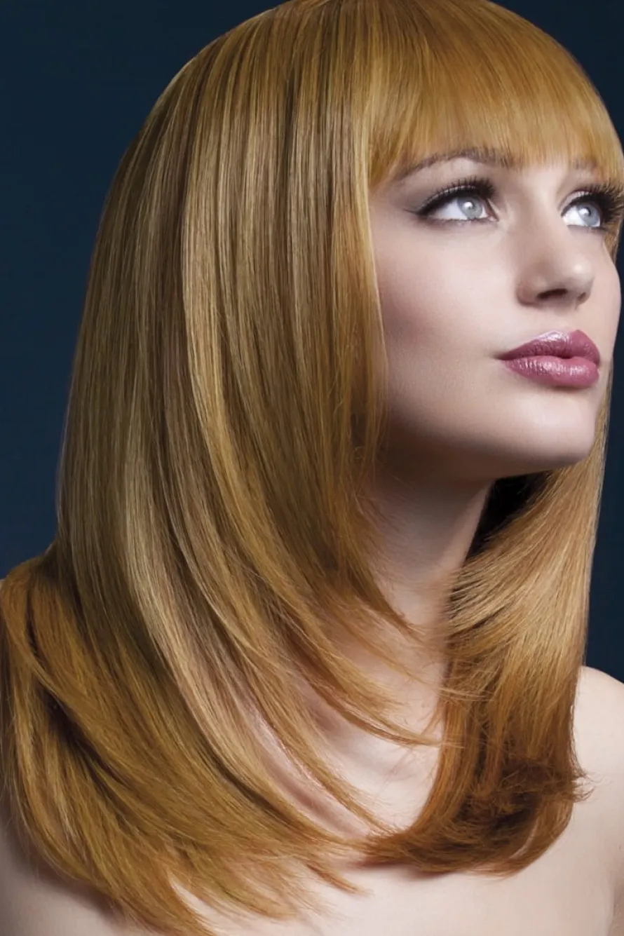 Peruka z grzywką Fever Professional TANJA - kasztanowa