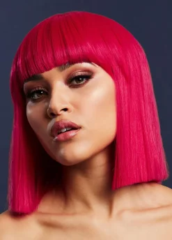 Peruka z grzywką LOLA Fever magenta