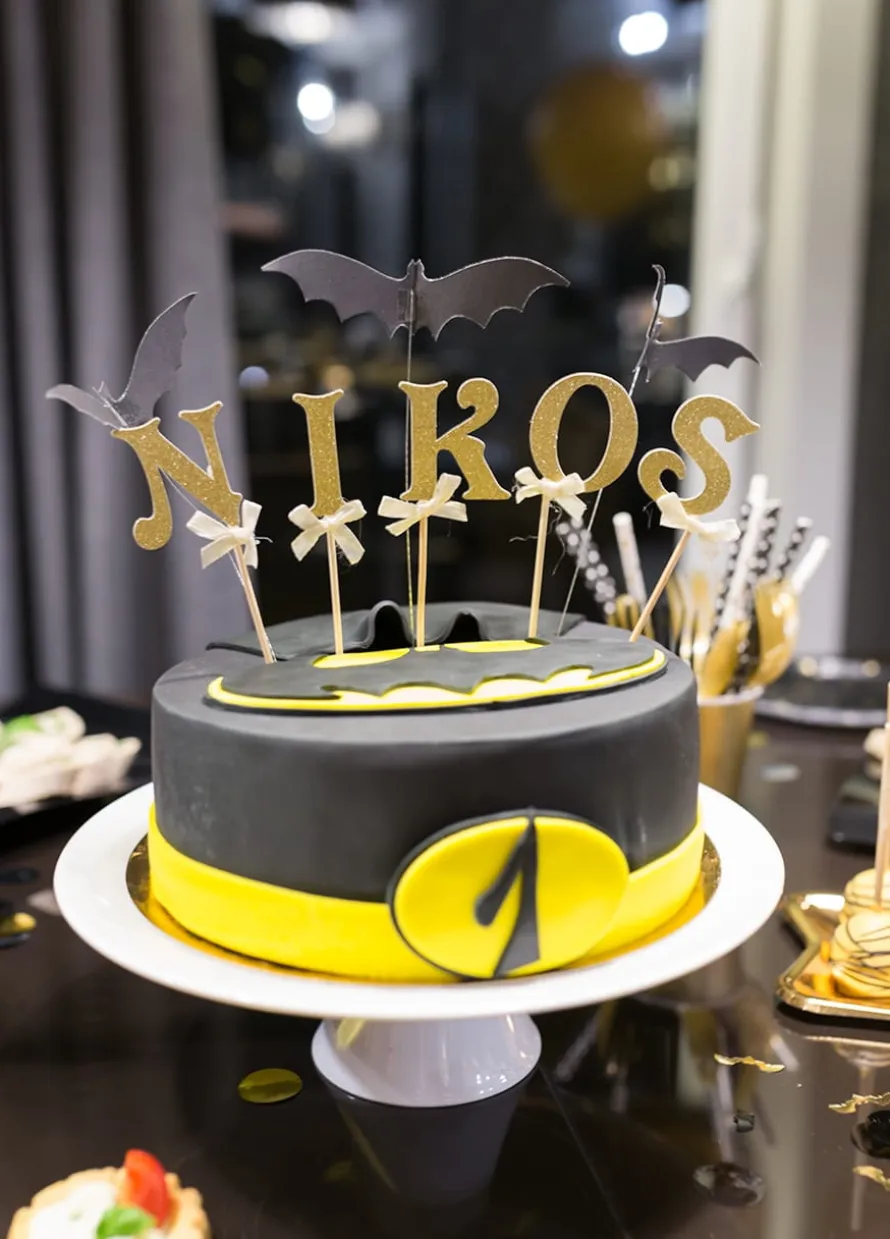 Piker na tort LITERA K złota