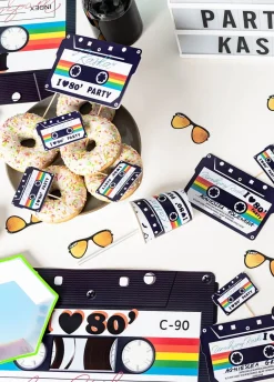 Pikery na babeczki I LOVE 80`s ozdoby lata 80 (10szt.)