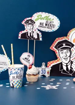 Pikery na babeczki POLICJA (12szt.)