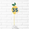 Pikery personalizowane LEMON PARTY dekoracja na tort urodzinowy (8szt.)