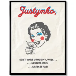 Plakat personalizowany 31x41 cm TWOJE URODZINY prezent na 30 urodziny