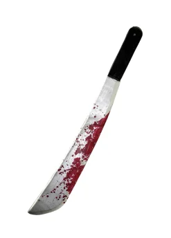 Plastikowa zakrwawiona maczeta NÓŻ NA HALLOWEEN