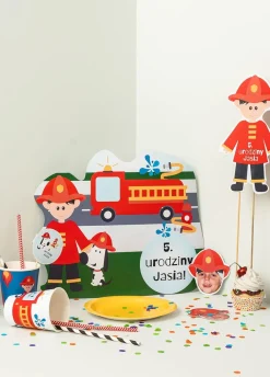 Podkładki papierowe na stół dla dzieci STRAŻAK (6szt.)