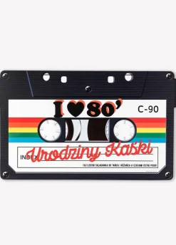 Podkładki papierowe na stół KASETY lata 80 dekoracje (6szt.)