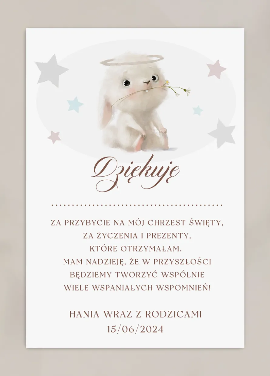 Podziękowania dla gości NA CHRZEST