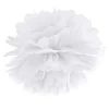 Pompon z bibuły BIAŁY 35cm