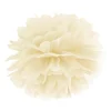 Pompon z bibuły KREMOWY 35cm